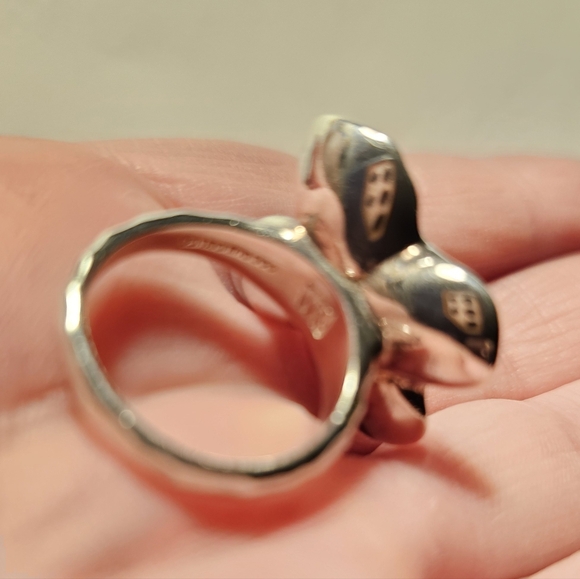RLM Studio Sterling Silver Dogwood flower ring. Marked 925 Sz 8